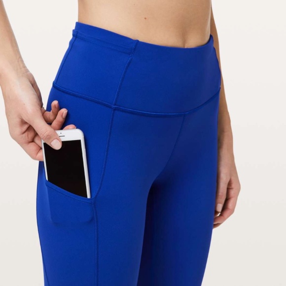 Lululemon Fast & Free 7/8 Tight II *Non-Reflective Nulux 25" Jet Stream - Picture 4 of 7